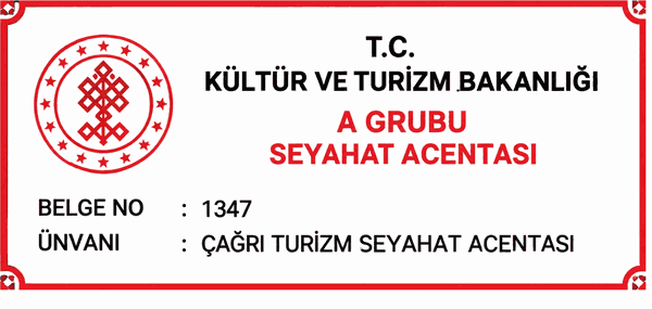 T.C. Kültür ve Turizm Bakanlığı - A Grubu Seyahat Acentası - Çağrı Turizm Seyahat Acentası - Belge No: 1347